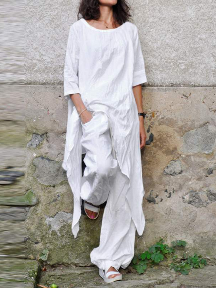 Linen Pant Wide - 2024 Summer New Fashion Casual Loose