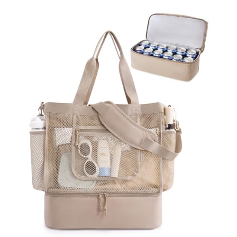 Tote Bag Beach - BAGSMART Beach Bag for Women Mesh
