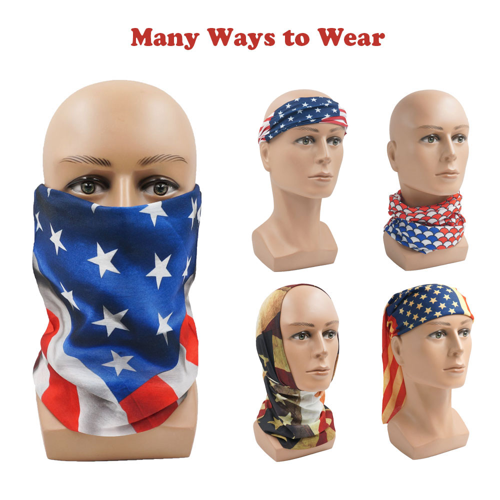 USA Flag Pattern Sun Protectiv - Headband Summer Knit recensie en prijs