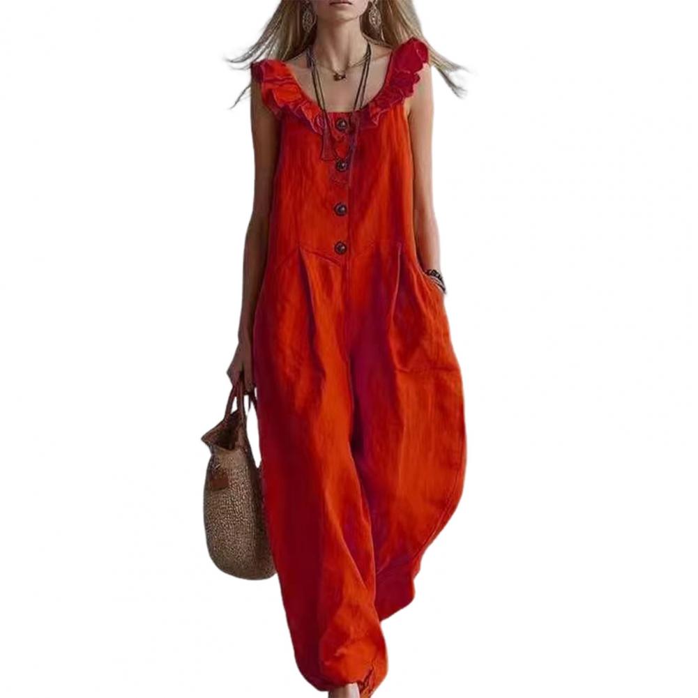 Women Jumpsuit Breathable Rela - Jumpsuit Linen Relaxed recensie en prijs