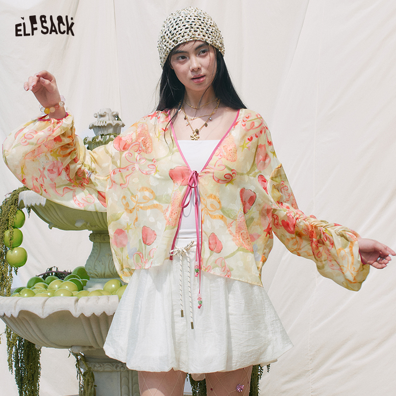 ELFSACK Floral Print Sheer Kim - Kimono Sheer Floral recensie en prijs