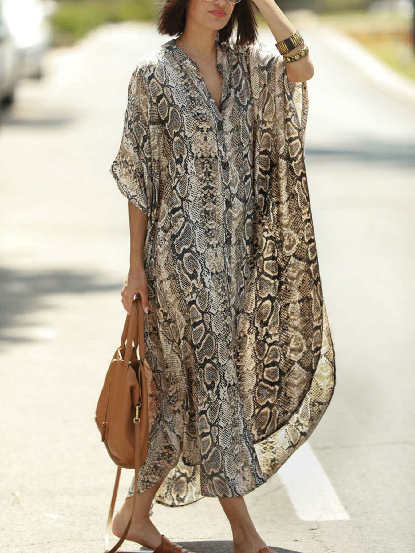 Bohemian Print Beach Cover-Up  - Cover Up Kaftan recensie en prijs