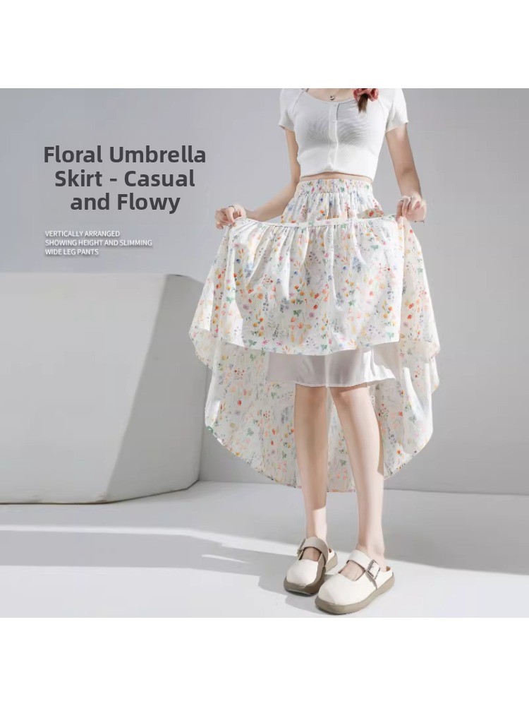 plus Size Floral Print A-Line  - Midi Skirt Floral recensie en prijs