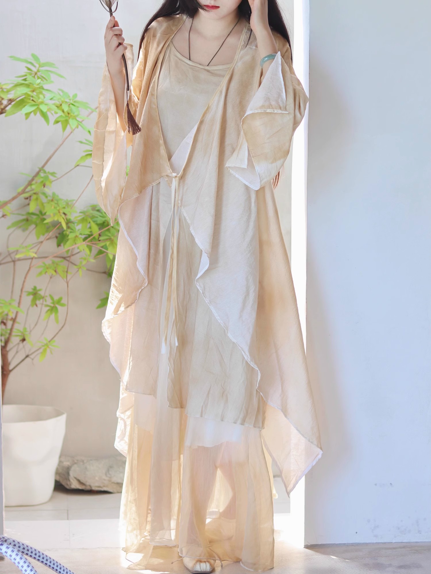 New Chinese Style Cotton Linen - Linen Dress Wrap recensie en prijs