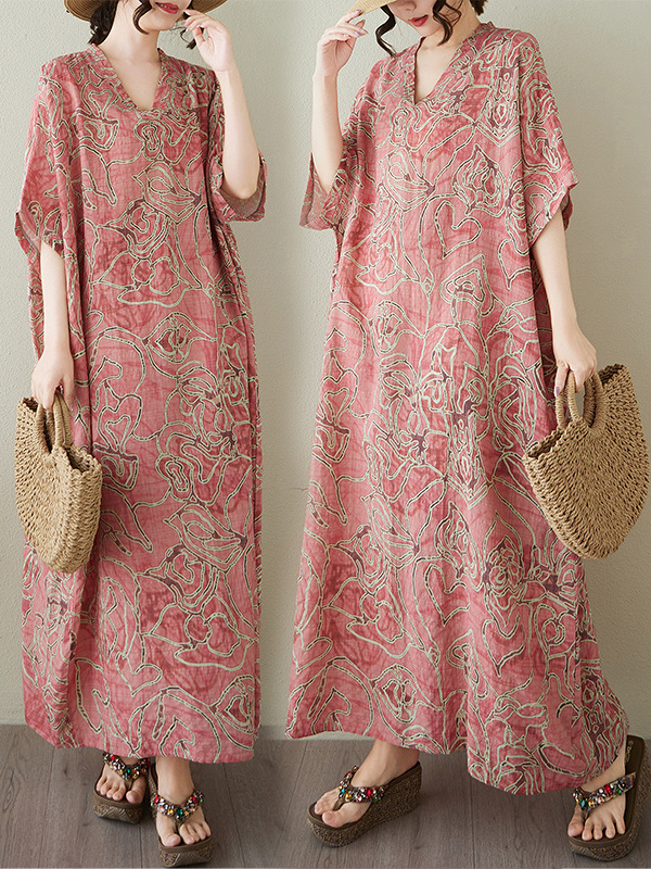 Knee-Length Wrap Long Dress Su - Linen Dress Wrap recensie en prijs