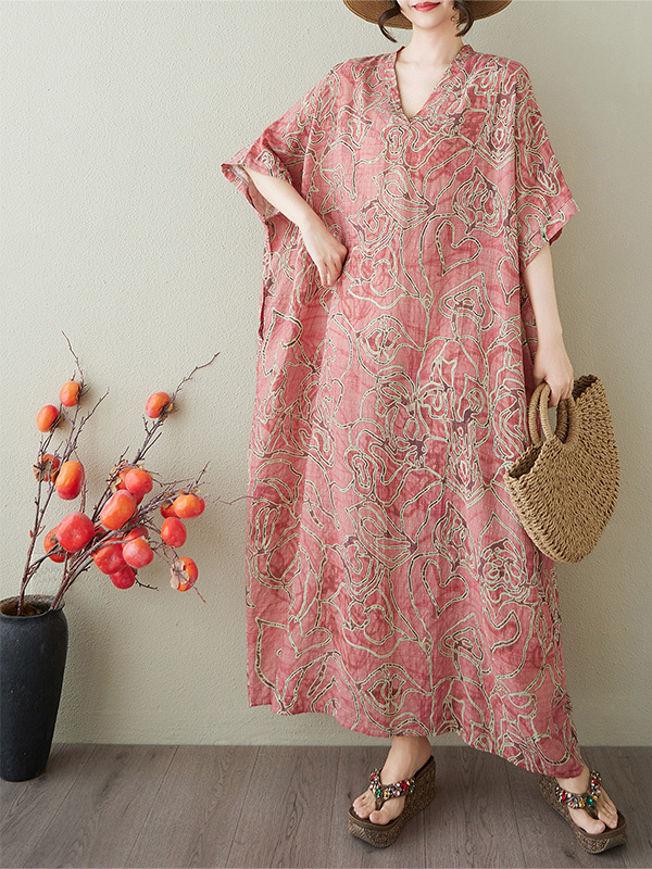 Knee-Length Wrap Long Dress Su - Linen Dress Wrap recensie en prijs