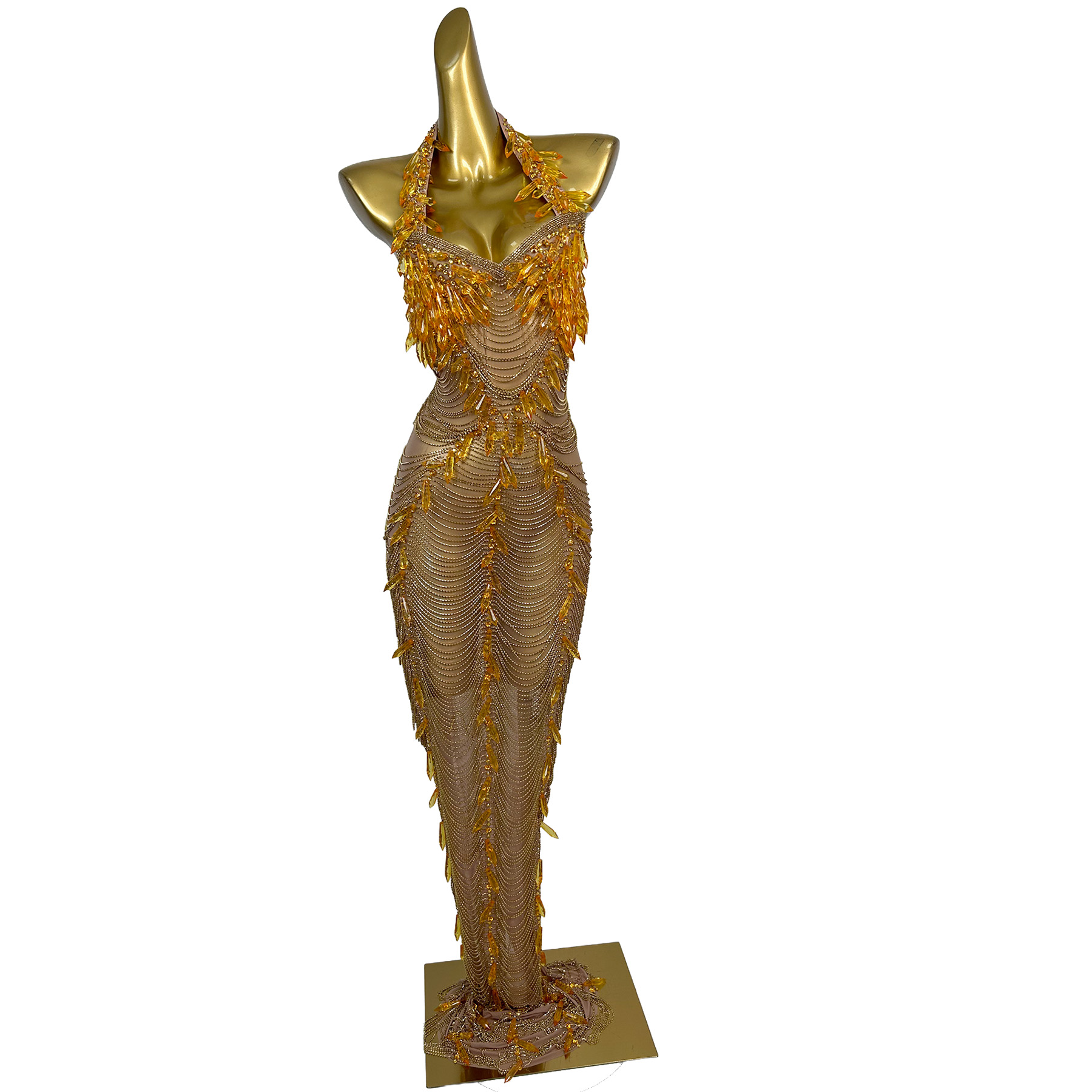 Ailisi Women Luxury Gold Cryst - Maxi Dress Halter recensie en prijs