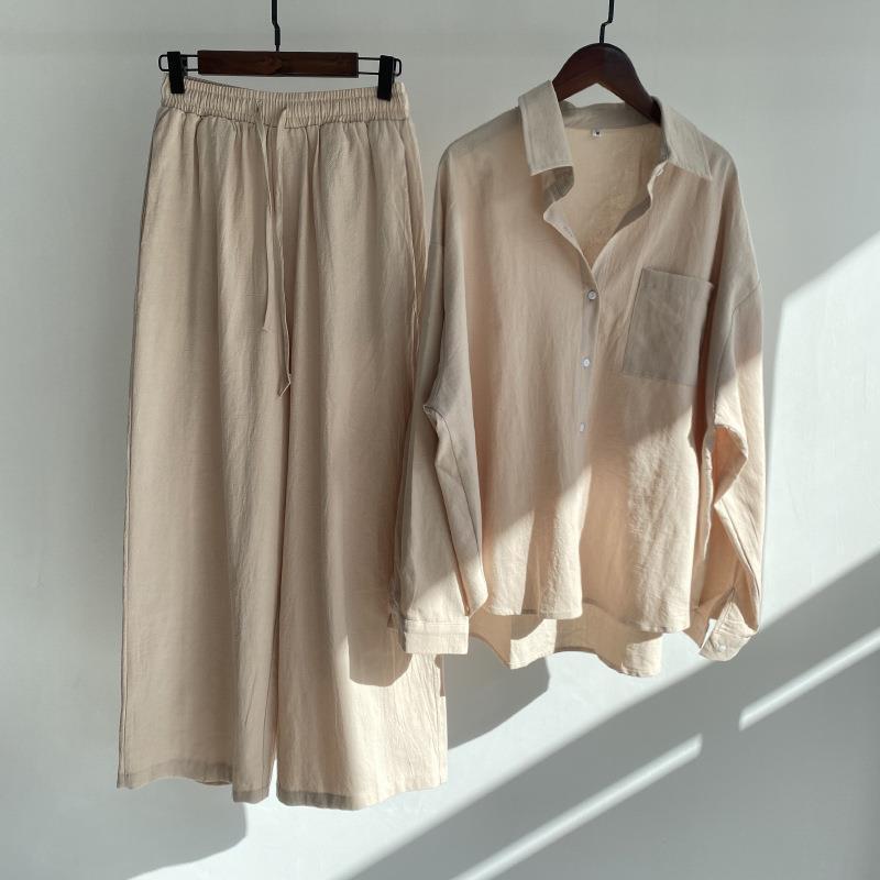 Women Cotton Linen 2 Piece Set - Linen Pant Wide recensie en prijs