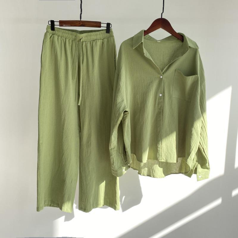 Women Cotton Linen 2 Piece Set - Linen Pant Wide recensie en prijs