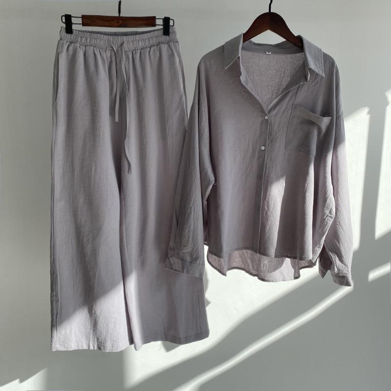 Women Cotton Linen 2 Piece Set - Linen Pant Wide recensie en prijs