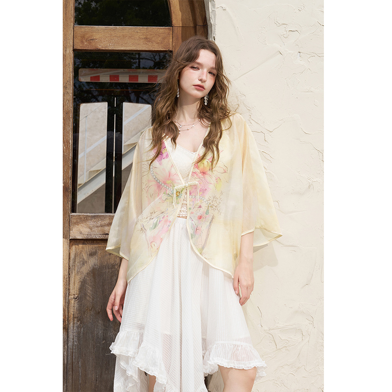 ELFSACK New Chinese Frog Butto - Kimono Sheer Floral recensie en prijs