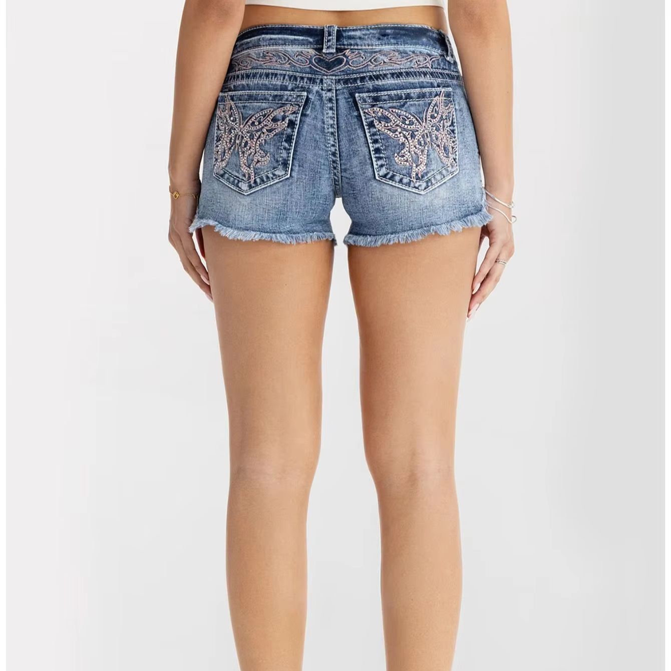 Women Clothes Butterfly Rhines - Shorts Denim Frayed recensie en prijs