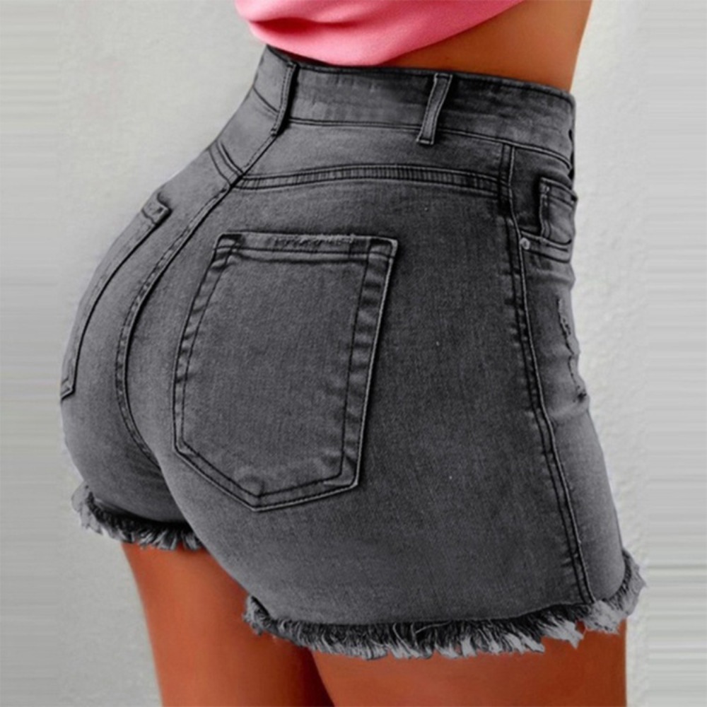 Women's High Waisted Denim Sho - Shorts Denim Frayed recensie en prijs
