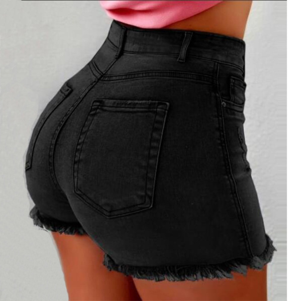 Women's High Waisted Denim Sho - Shorts Denim Frayed recensie en prijs