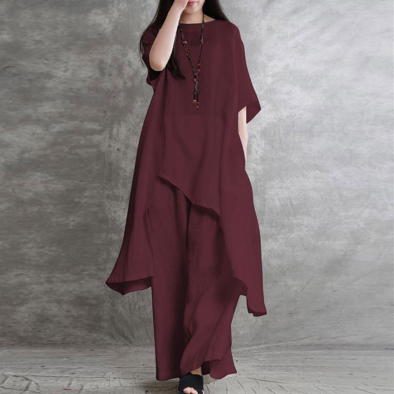 Women's Cotton Linen 2-piece S - Linen Pant Wide recensie en prijs