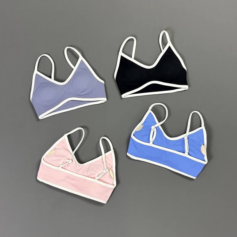 Women Contrastline Yoga Bra V  - Crop Top Crochet recensie en prijs