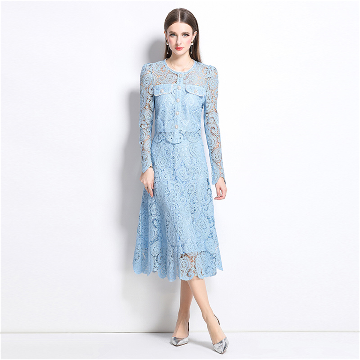 Spring Sweet Lace Flower Embro - Midi Skirt Floral recensie en prijs