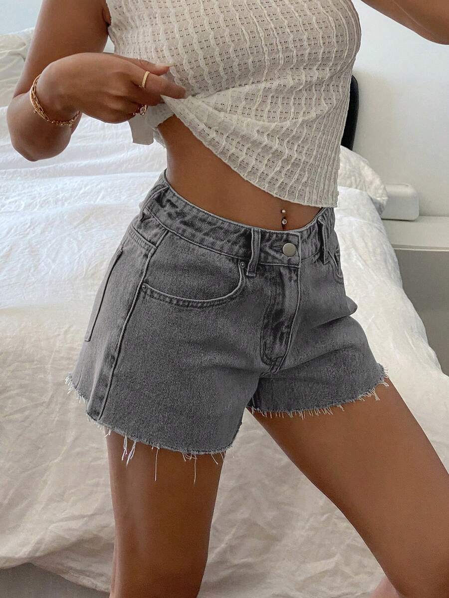 Women Casual Vintage Wash Deni - Shorts Denim Frayed recensie en prijs