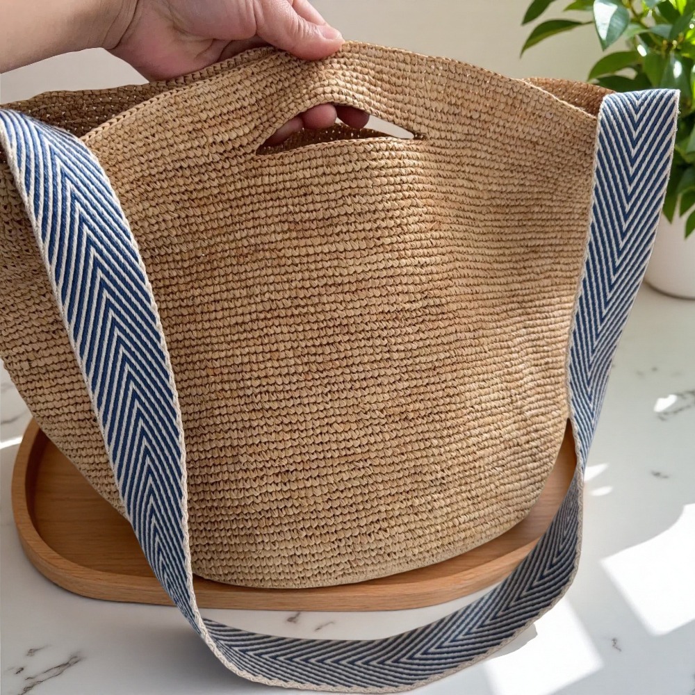 New Raffia Rainbow Bucket Bag  - Crochet Bag Raffia recensie en prijs