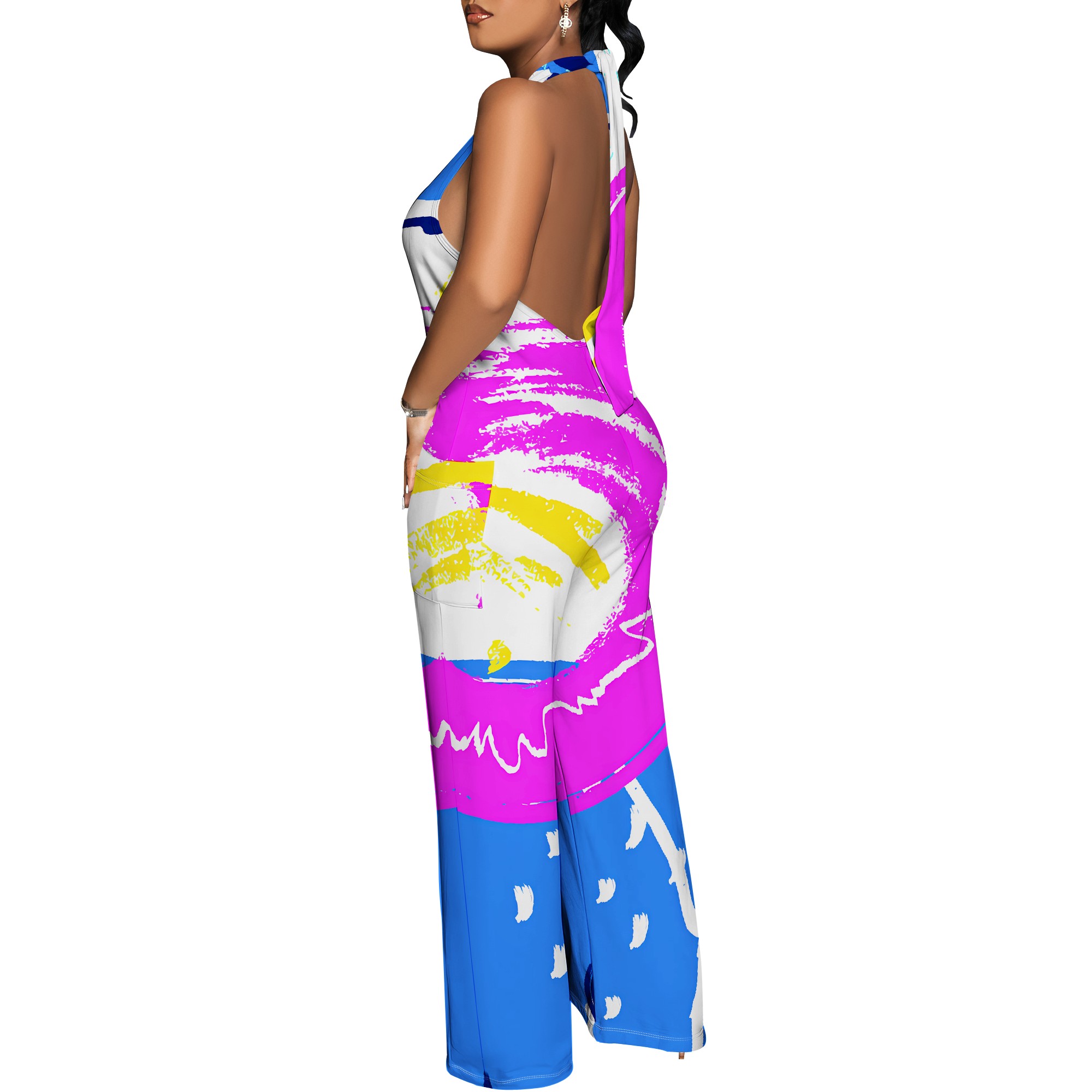 Bold Abstract Brushstroke Halt - Maxi Dress Halter recensie en prijs