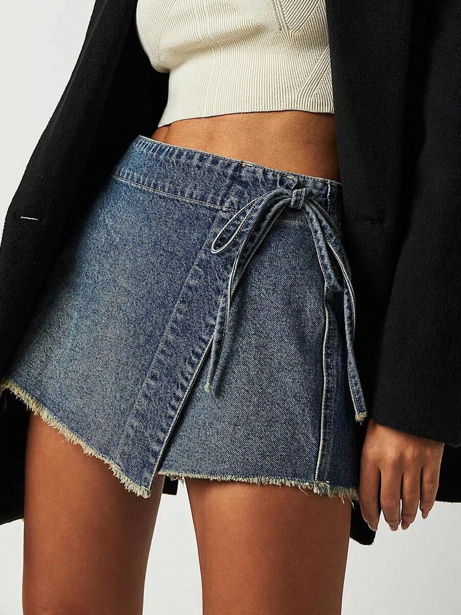 Women Denim Mini Skirt High Wa - Shorts Denim Frayed recensie en prijs