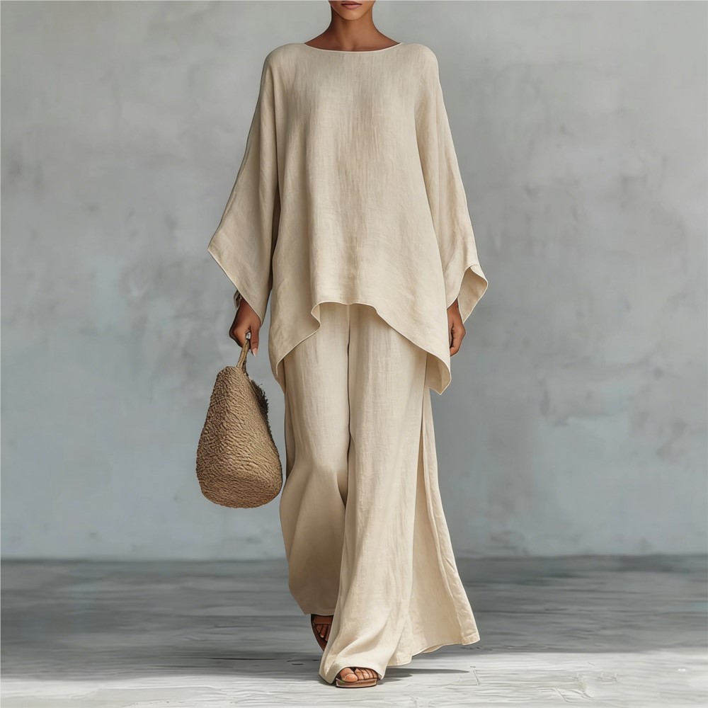 Fashion Linen Loose Long-sleev - Linen Pant Wide recensie en prijs