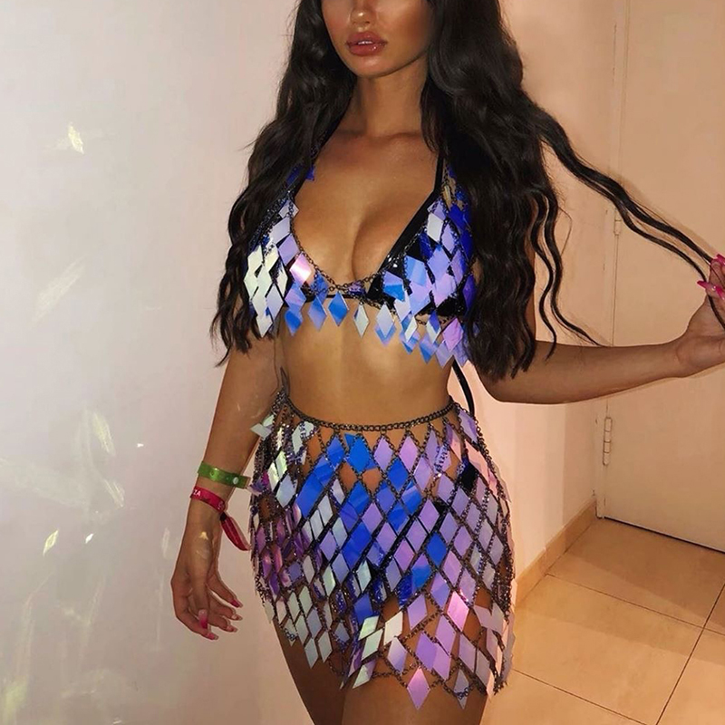 FestivalQueen Women's Sequined - Crop Top Crochet recensie en prijs