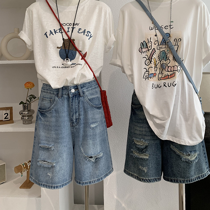 Denim Short Pant Women Jeans V - Shorts Denim Frayed recensie en prijs