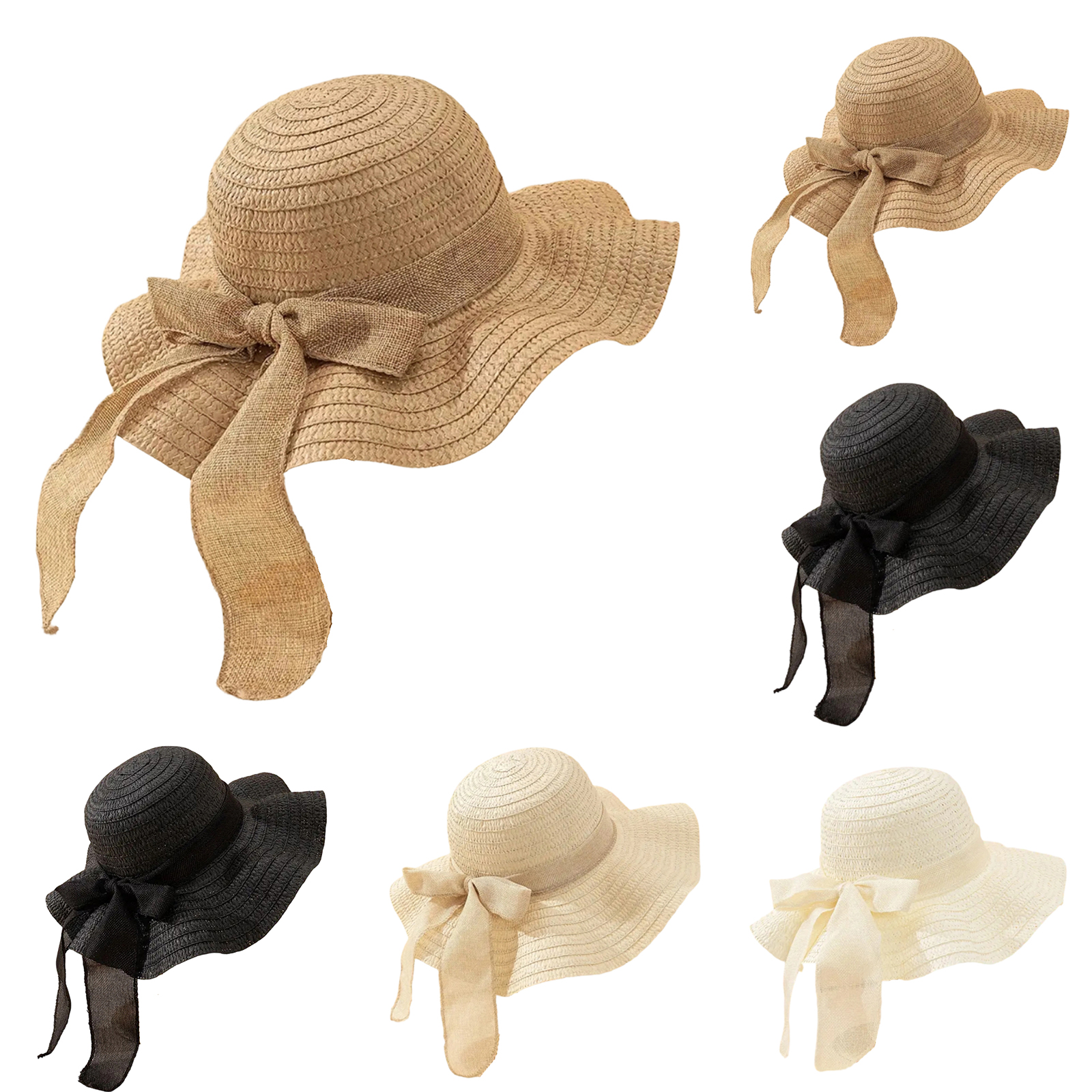 Women Bowknot Sun Hat Wide Bri - Hat Floppy Wide recensie en prijs