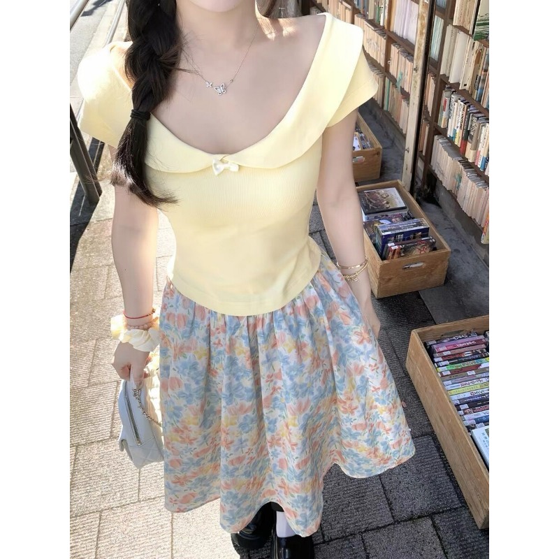 Women 2 Piece Set Bow Top And  - Midi Skirt Floral recensie en prijs