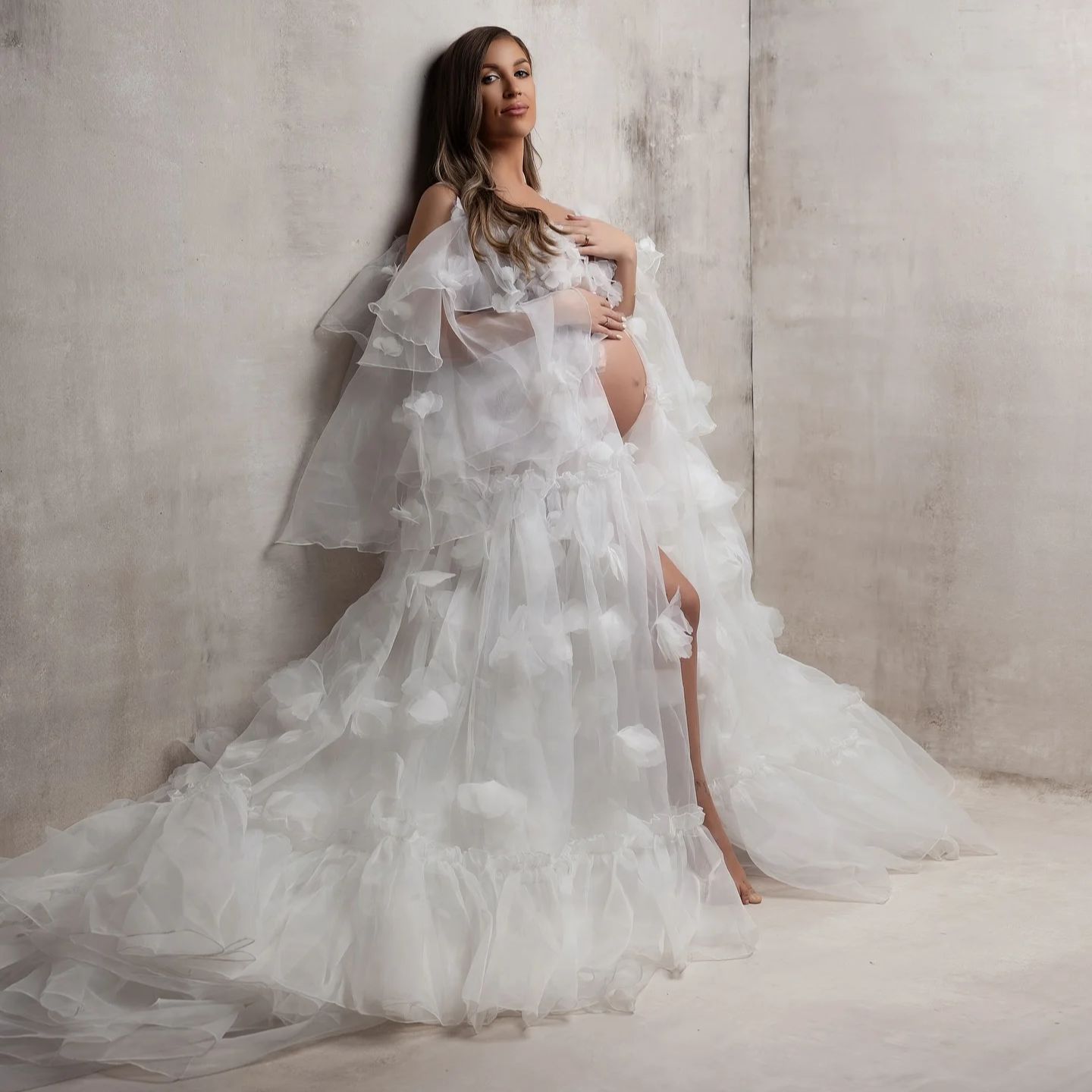 White Floral Tulle Bridal Wrap - Kimono Sheer Floral recensie en prijs