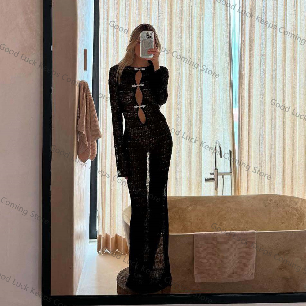 2025 Knitted Dress Backless Co - Cover Up Kaftan recensie en prijs